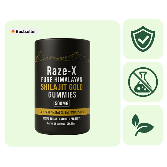Raze-X Naturals™ Shilajit Gold Gummies